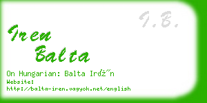 iren balta business card